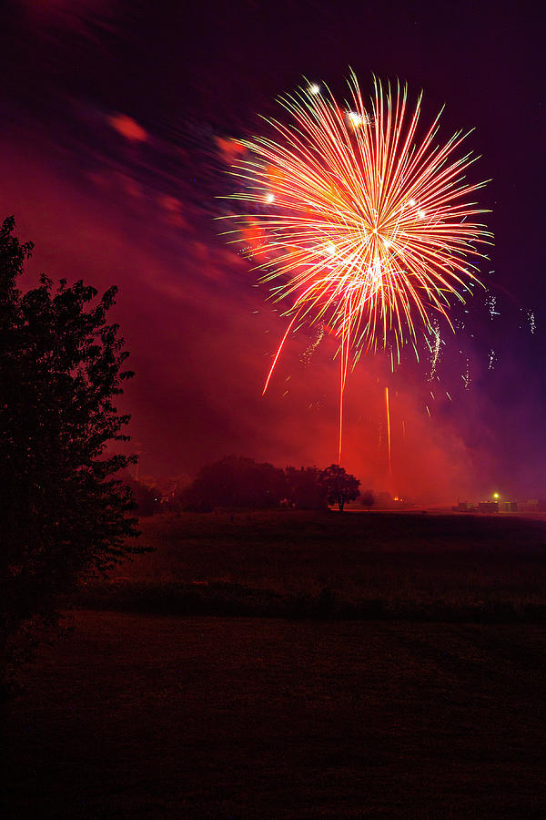 Fireworks Over Joplin Photograph by Michael Munster