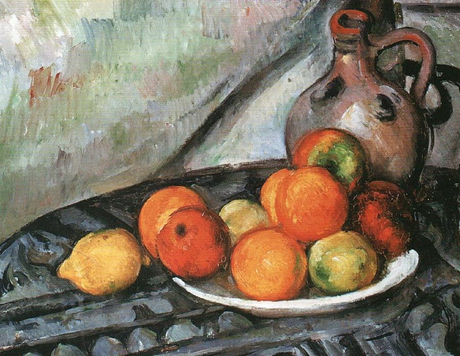 70 Fruit And Jug On A Table 1890-04 Oil On Canvas Painting by Cezanne