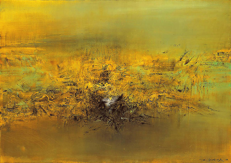 Zao Wou Ki #70 Painting by Vintage Illustrations - Fine Art