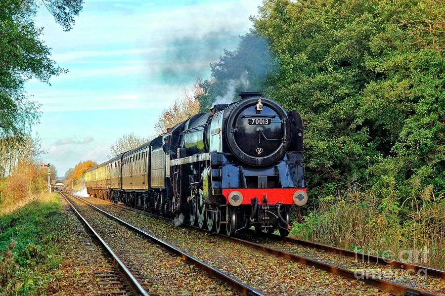 70013 Oliver Cromwell approaching Rothley. Photograph by David Birchall