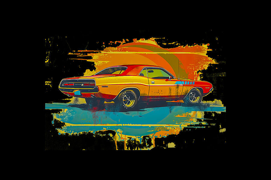 70s Challenger T-shirt Digital Art by Bill Posner
