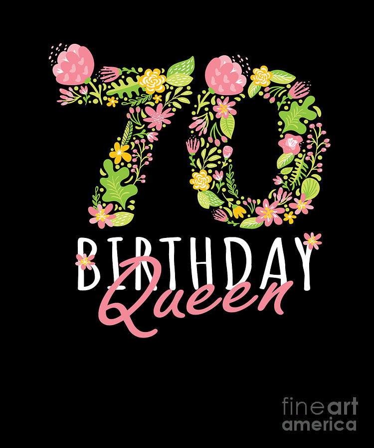 50th Birthday Queen 50 Years Old Woman Floral Bday Theme graphic