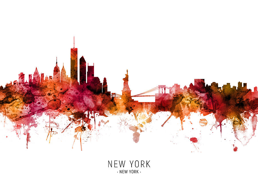 New York Skyline #71 Digital Art by Michael Tompsett