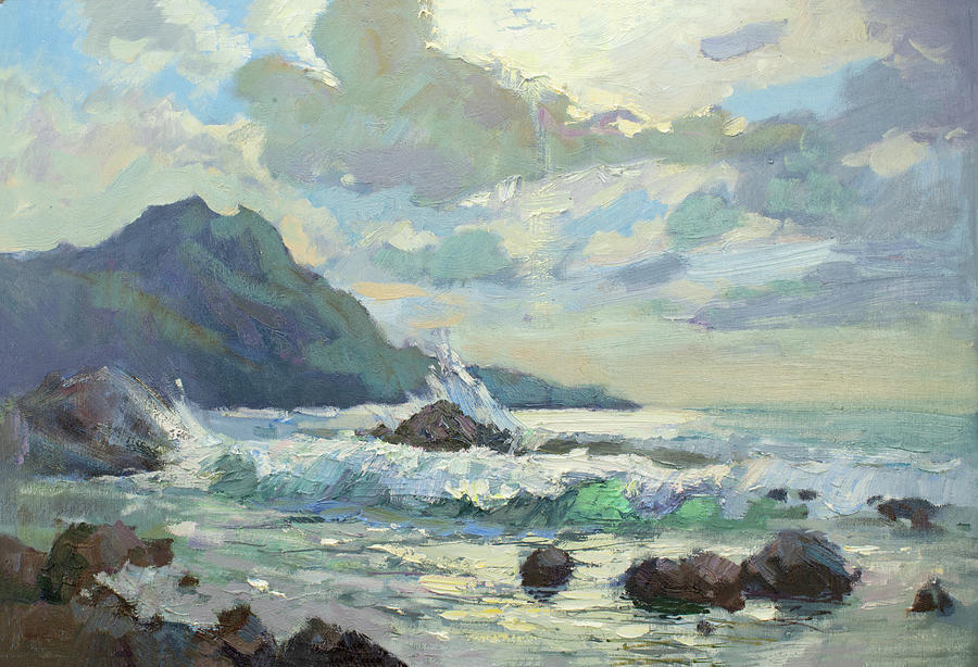 716 Laspy bay. Windy day 7 Painting by Hanna Davydchenko 716 Laspy bay. Windy day 7 Painting by Hanna Davydchenko