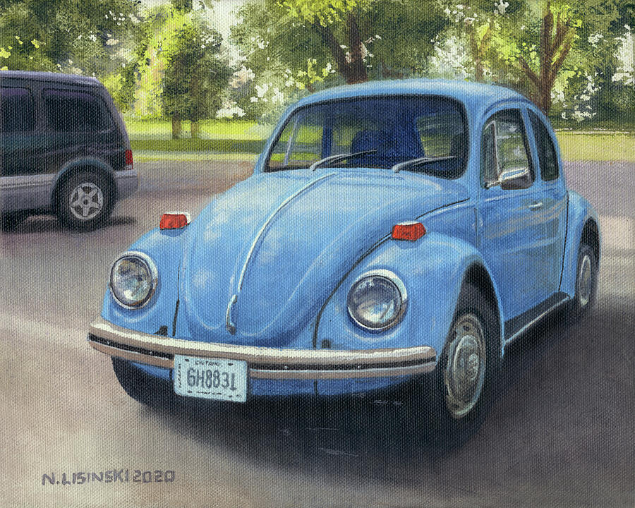 72 Beetle #72 Painting by Norb Lisinski