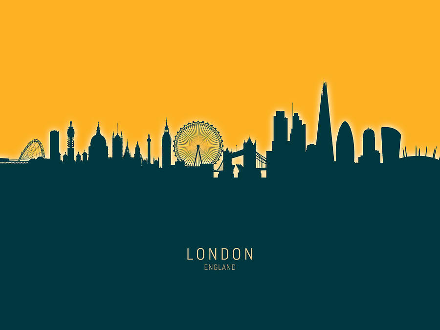 London England Skyline #72 Digital Art by Michael Tompsett