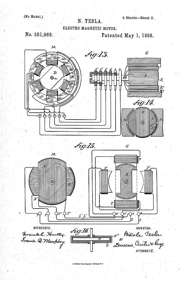 Nikola Tesla Patent #72 Mixed Media by Nikola Tesla - Fine Art America