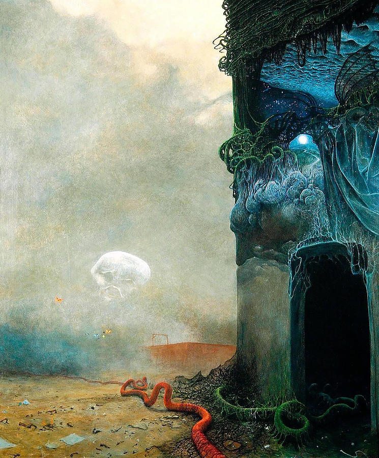 Zdzislaw Beksinski Art Untitled Painting by Zdzislaw Beksinski - Fine ...