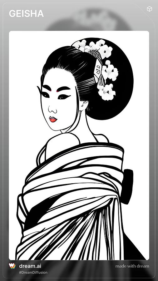 Geisha 8 Digital Art by Denise F Fulmer
