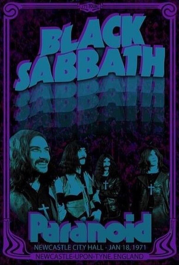 Black Sabbath Paranoid Vintage Music Poster Mixed Media by World Art Collective