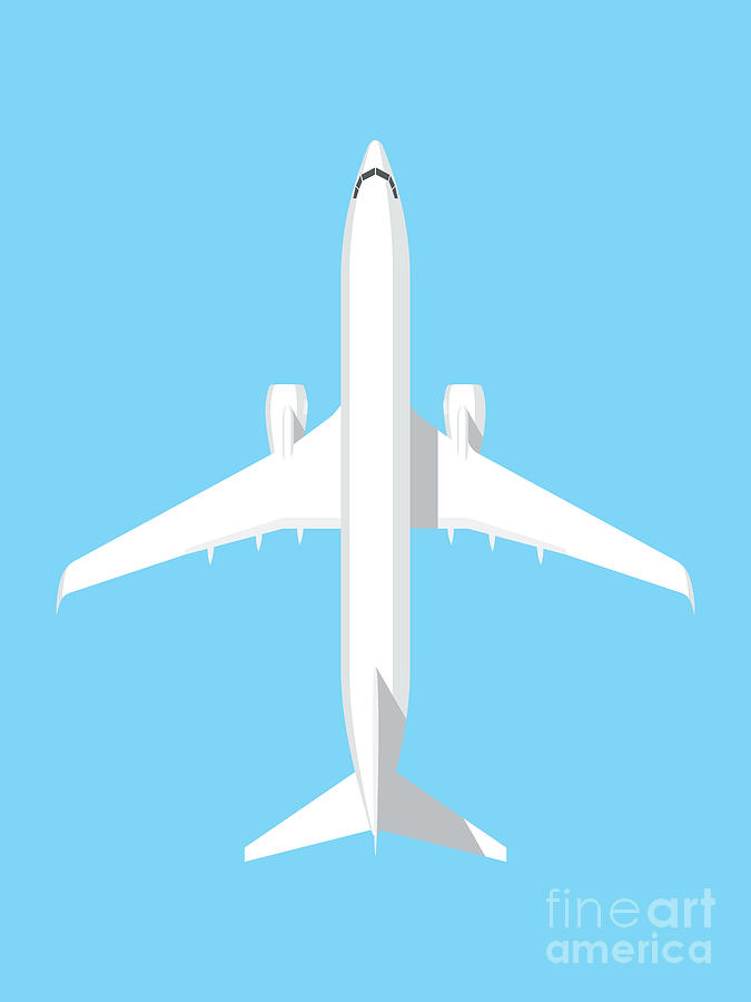 Airplane Digital Art - 737 Passenger Jet Airliner Aircraft - Sky by Organic Synthesis