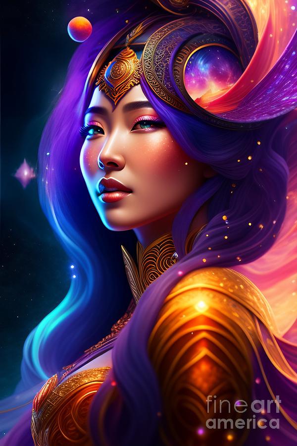 Beautiful cosmic sorceress nebulas galactic Digital Art by Boon Mee ...