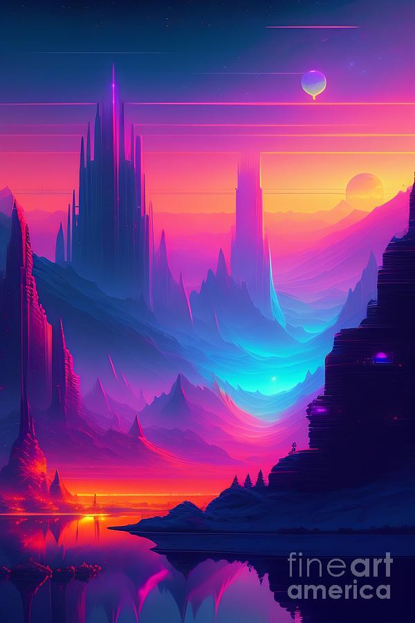 Beautiful city landscape of the metaverse future Digital Art by Boon ...