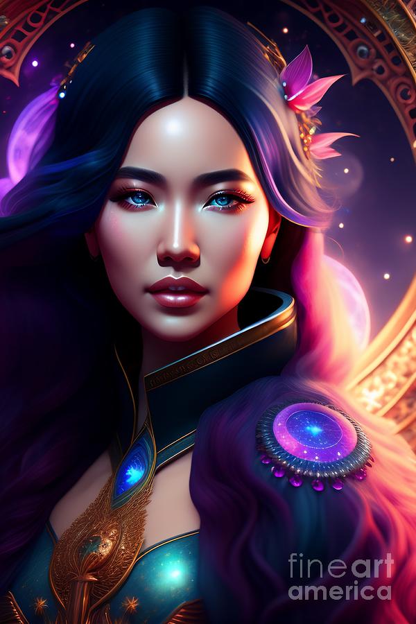 Beautiful cosmic sorceress nebulas galactic Digital Art by Boon Mee ...