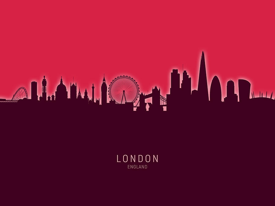 London England Skyline #75 Digital Art by Michael Tompsett