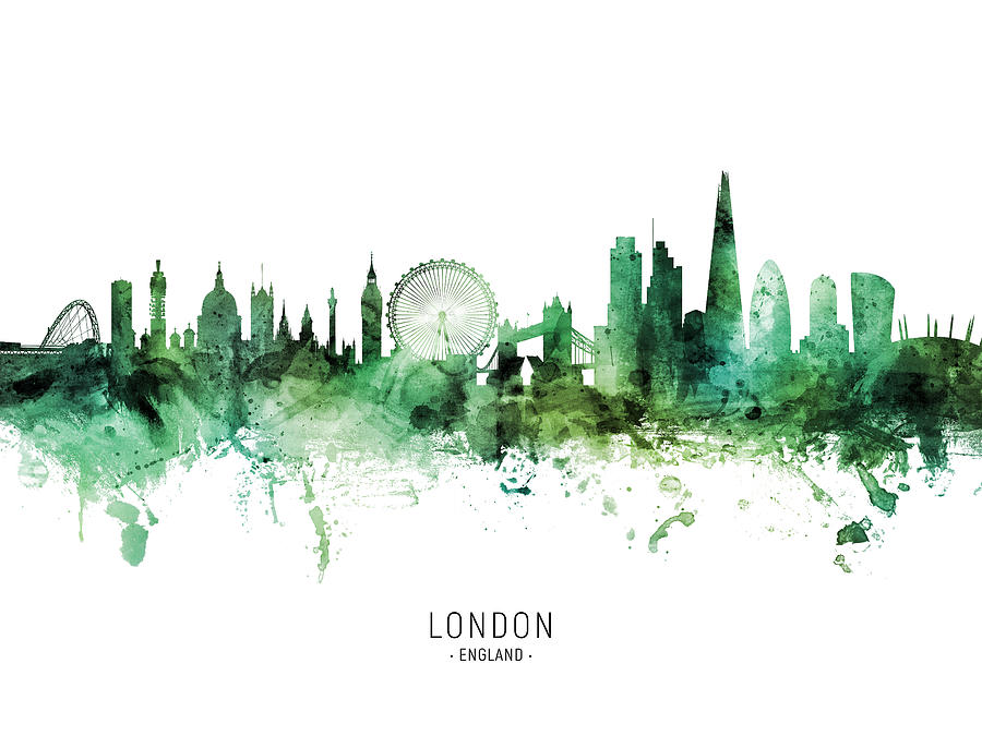 London England Skyline #76 Digital Art by Michael Tompsett
