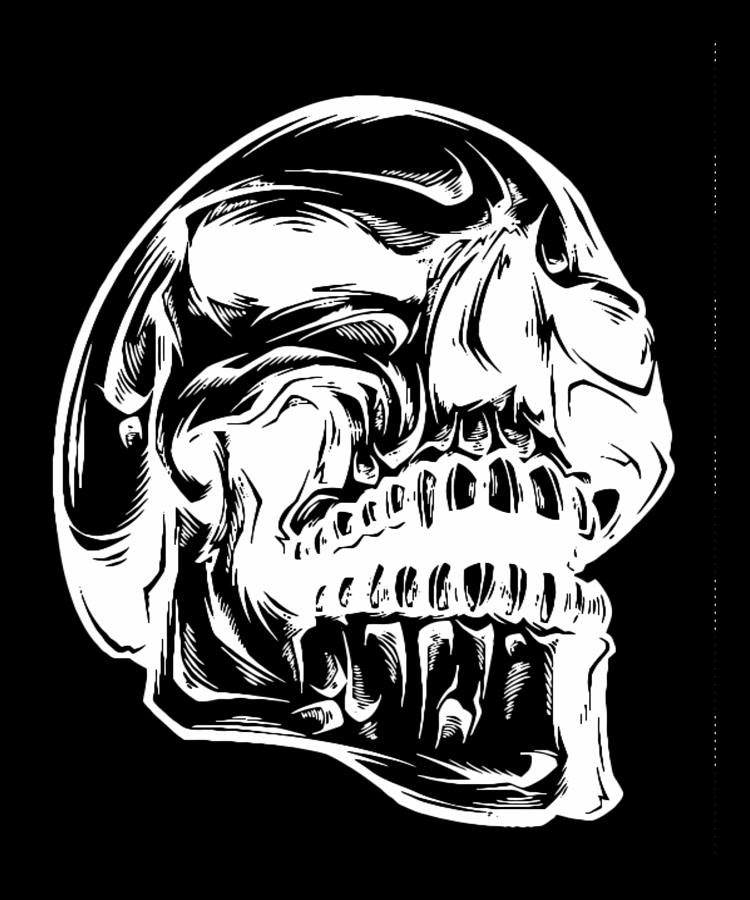 Skull Bones Skeleton Biker Gift Digital Art by CyloArts