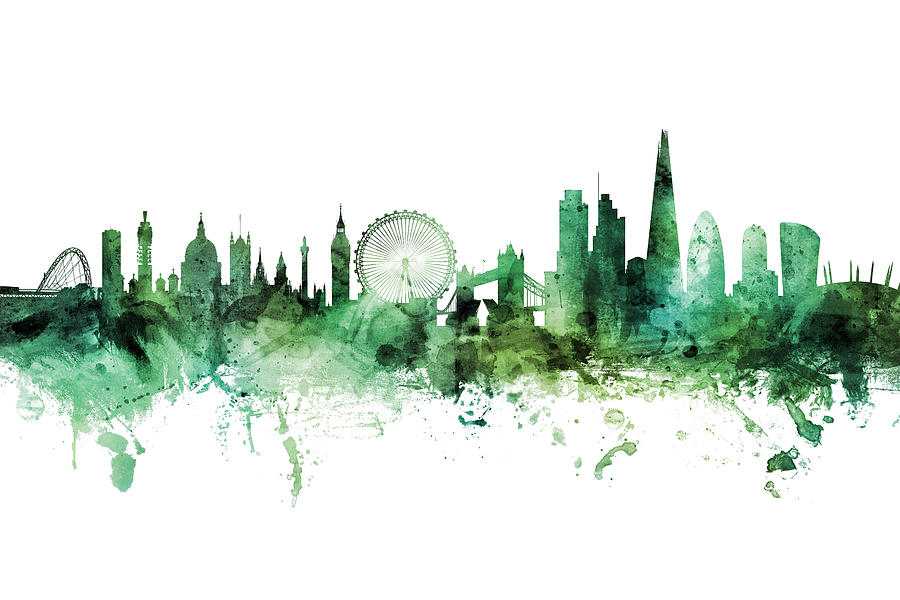 London England Skyline #77 Digital Art by Michael Tompsett