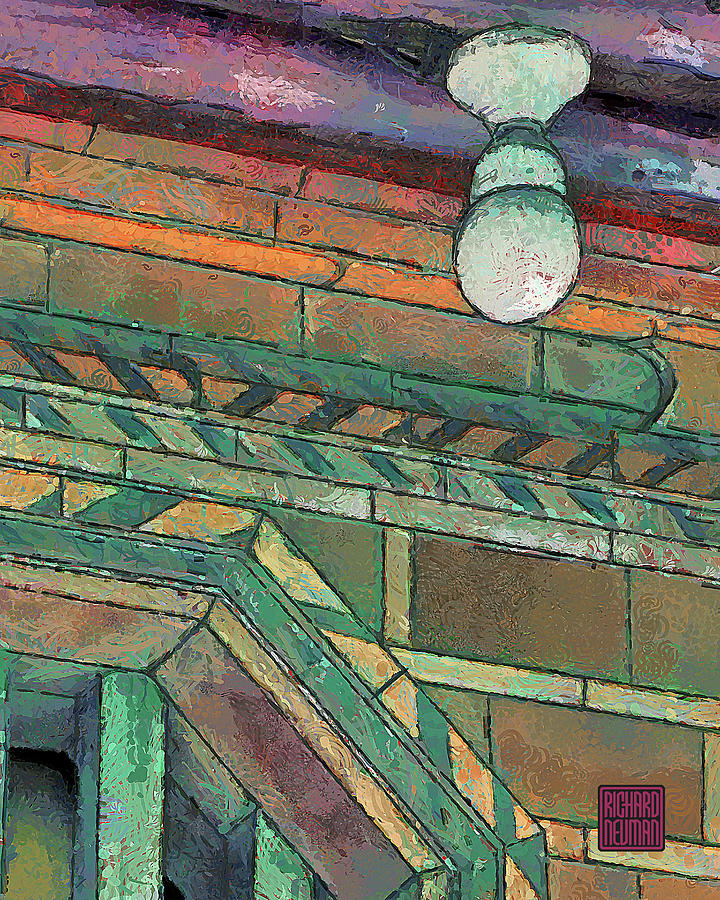 Abstract Mixed Media - 774 Architecture Detail, Stone Building, Lukang Old Street, Changhua,Taiwan by Richard Neuman Architectural Gifts