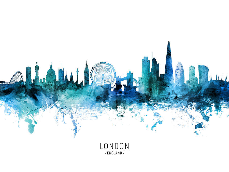 London England Skyline #78 Digital Art by Michael Tompsett