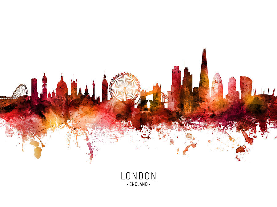 London England Skyline #79 Digital Art by Michael Tompsett