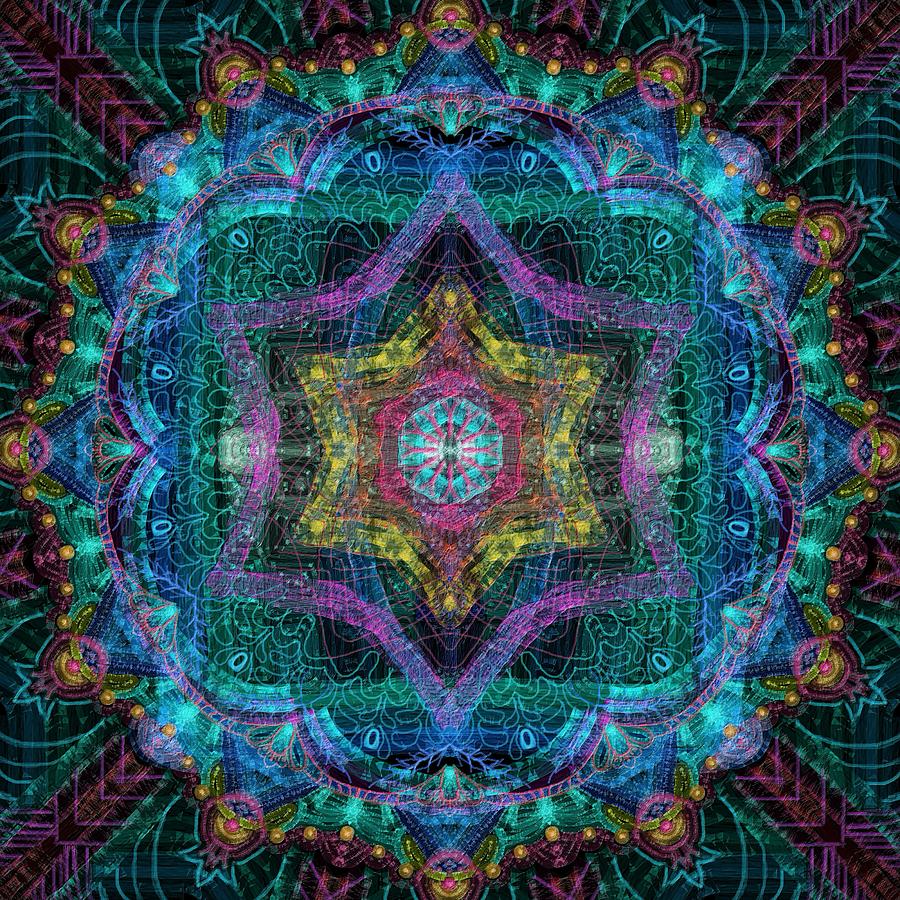 Maguen David mandala, David Star mandala, 3D effect mandala, mandala ...