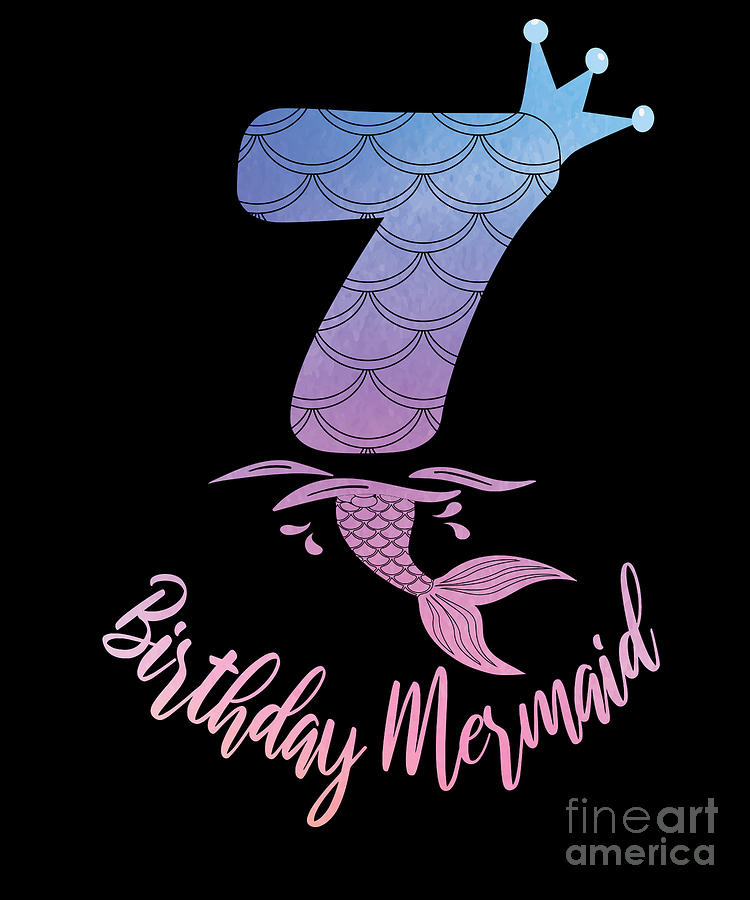 Retro Mermaid Themed Girls Birthday Designs 6 Year Old Cute Mermaid Birthday Girl 6th B-day Throw Pillow Multicolor 18x18