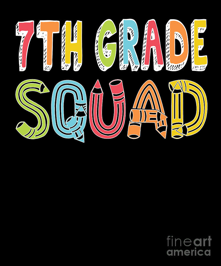 7th Grade Squad Back To School Seventh Grade Team Party print Digital