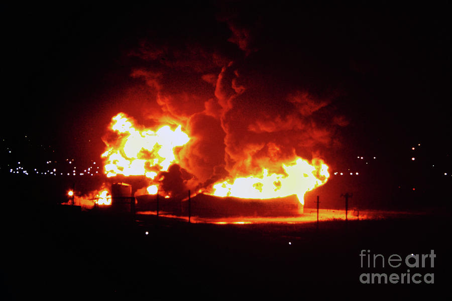 1-07-83-Texaco Gasoline Tank Farm Storage Explosion-Newark NJ #8 Photograph by Steven Spak