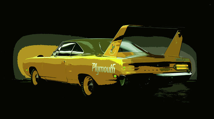 Roadrunner Digital Art - 1970 Plymouth Road Runner Superbird #8 by Thespeedart