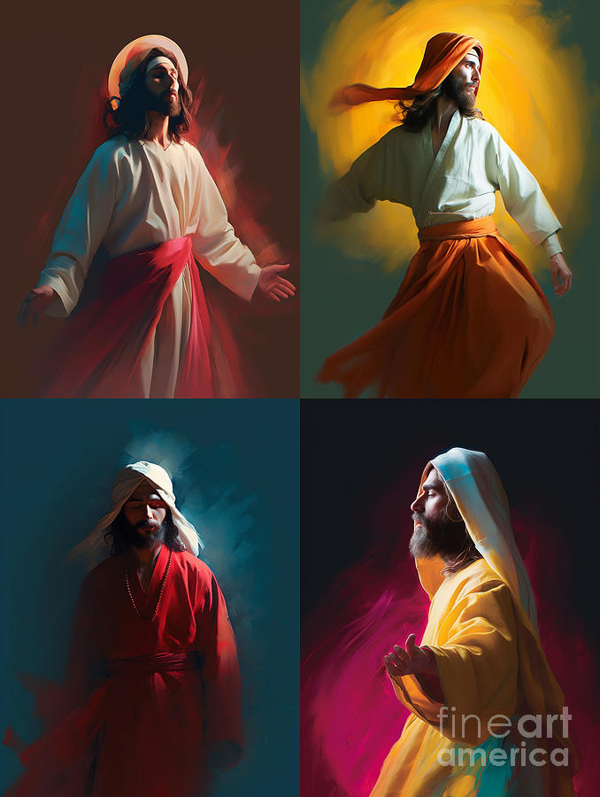 A  Sufi  Dervish    Surreal  Cinematic  Minimalistic   By Asar Studios Painting