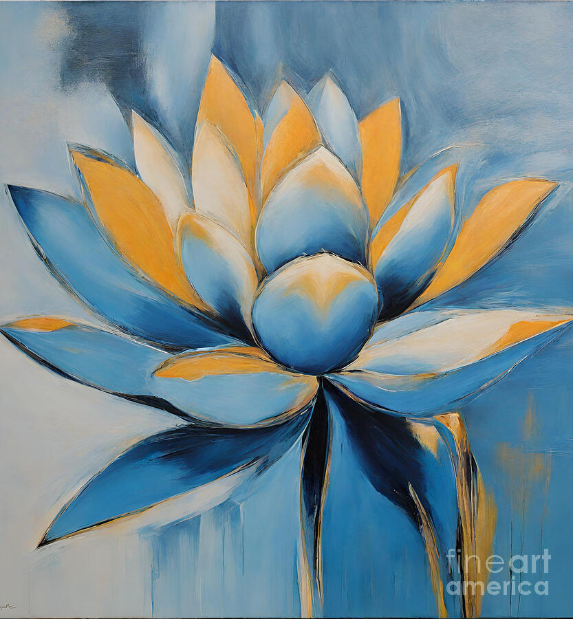 Abstract Painting - Abstract Flower #8 by Naveen Sharma
