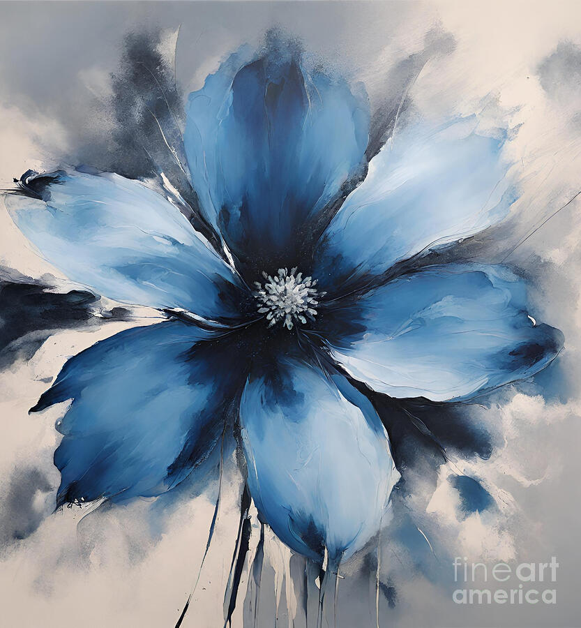 Abstract Painting - Abstract Flowers #8 by Naveen Sharma