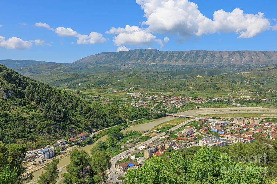 Aerial view of Berat in Albania #8 Digital Art by Benny Marty