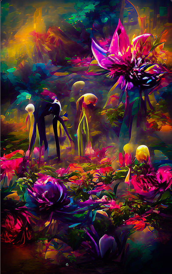 Alien Flowers Digital Art by Cristi Sturgill | Fine Art America