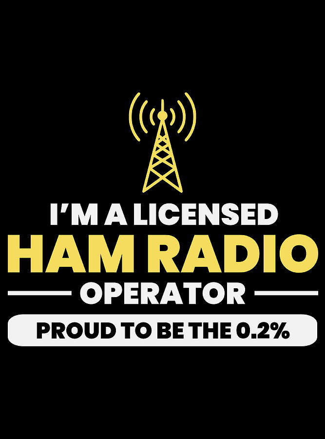 Amateur Ham Radio Operator Dad Grandpa Funny Gift Drawing by ...