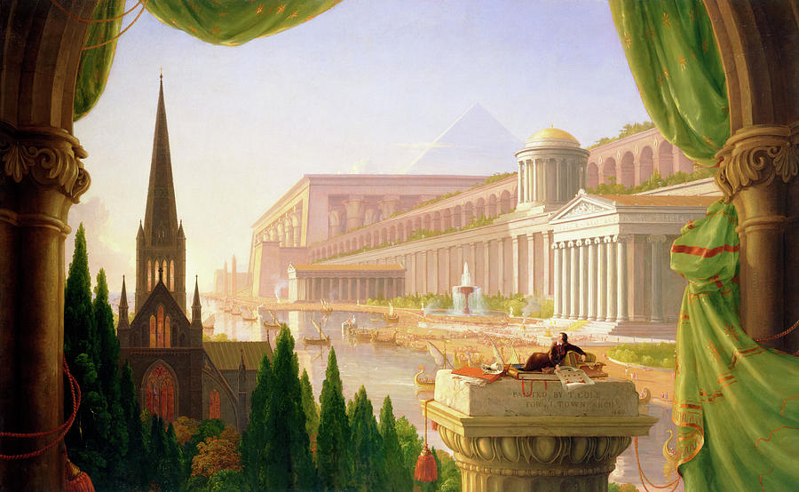 Thomas Cole Painting - Architects Dream #8 by Thomas Cole