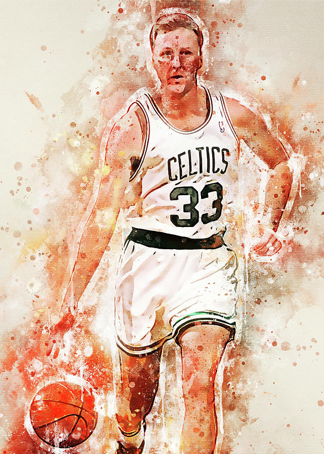 Art Larry Joe Bird Larryjoebird Larry Joe Bird Larry Bird Indianapacers  Indiana Pacers Boston Celtic by Wrenn Huber