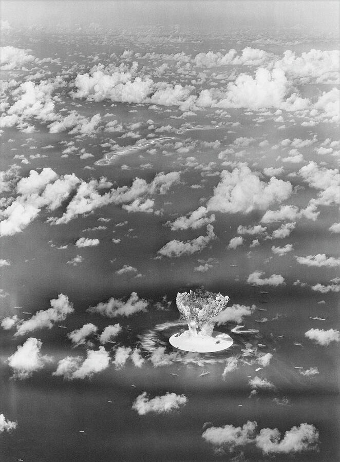 Atomic Bomb Blast, Bikini Atoll, Marshall Islands, 1946 Photograph By ...