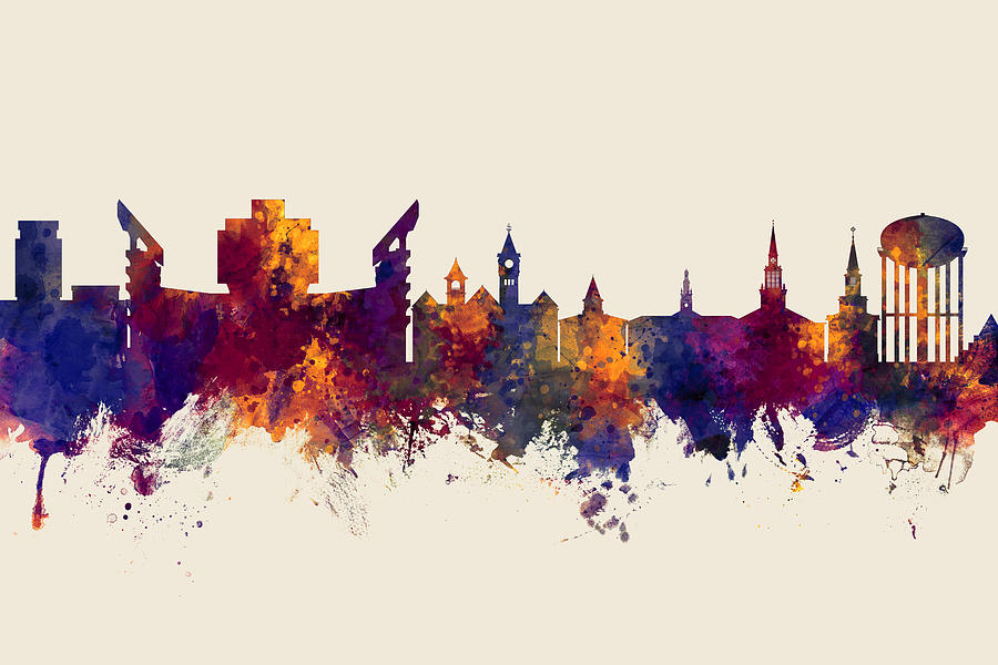 Auburn Digital Art - Auburn Alabama Skyline by Michael Tompsett Auburn Digital Art - Auburn Alabama Skyline by Michael Tompsett