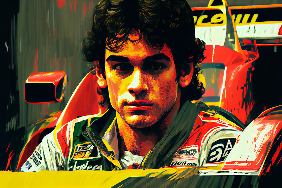 Ayrton Senna Mixed Media by Tim Hill - Pixels