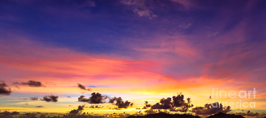 Background Of Sunset Sky #8 Photograph by Benny Marty