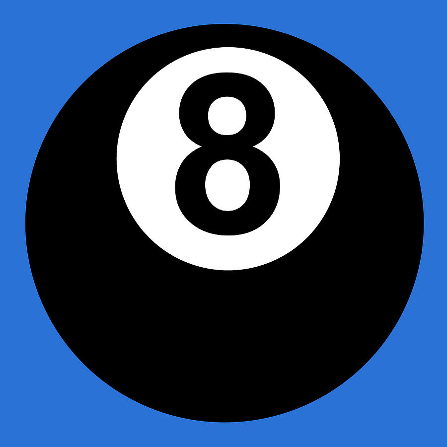 8 Ball Pool Blue Digital Art by Edgeworth Johnstone - Fine Art America