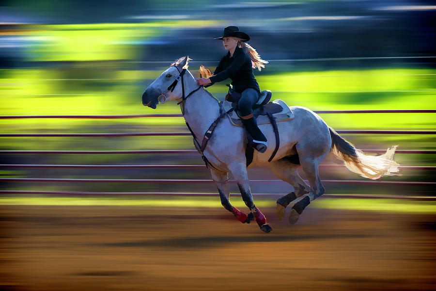 Barrel Racing At The Turning Point Arena Photograph By Dan Friend   8 Barrel Racing At The Turning Point Arena Dan Friend 