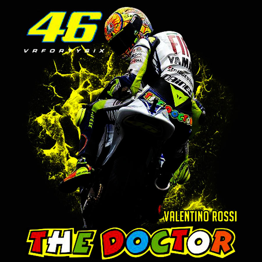 Best Design Valentino Rossi - The Doctor Djayaofice Moto Gp Digital Art 