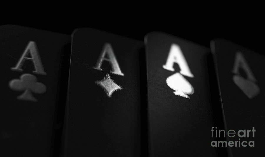 Black Casino Cards Aces Digital Art