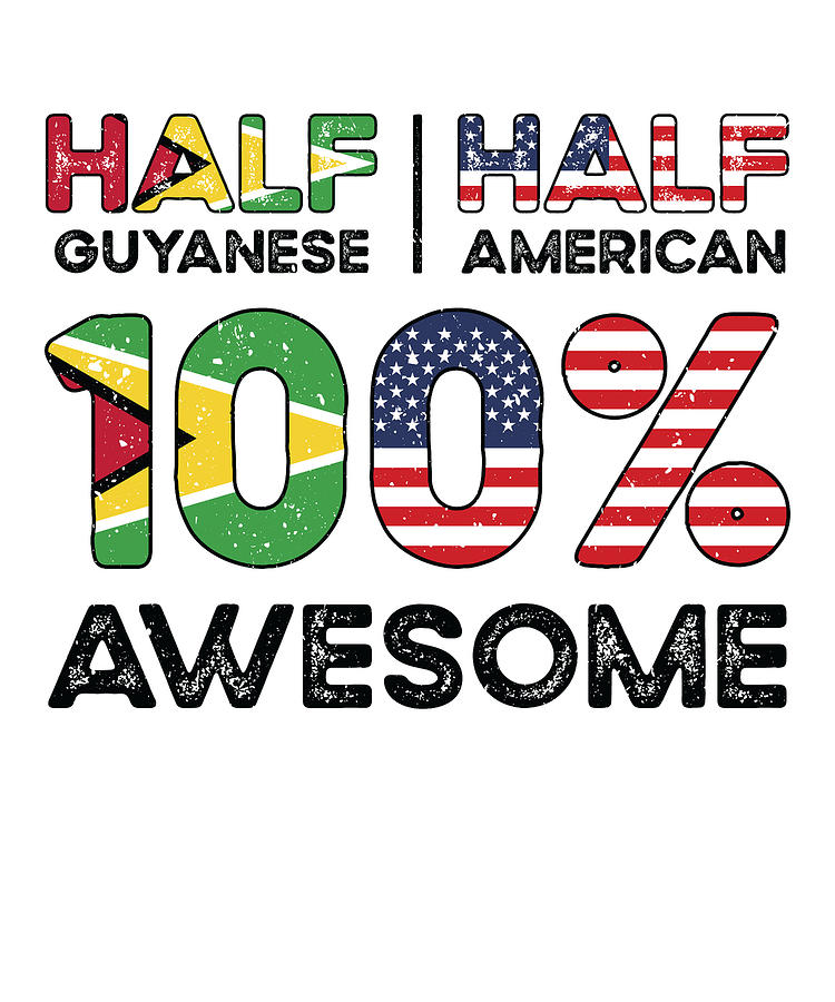 Born Guyanese Guyana American USA Citizenship Digital Art by Toms Tee ...