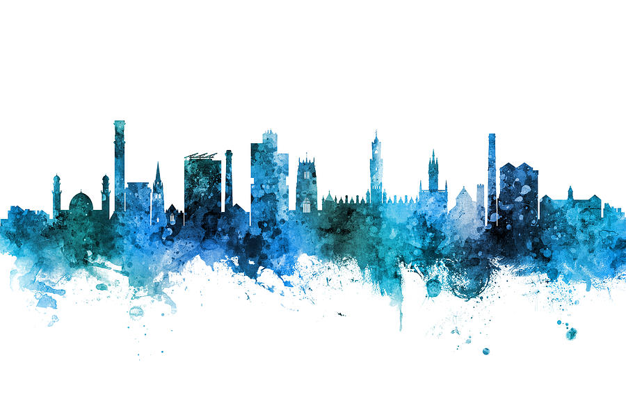 Skyline Digital Art - Bradford England Skyline #8 by Michael Tompsett
