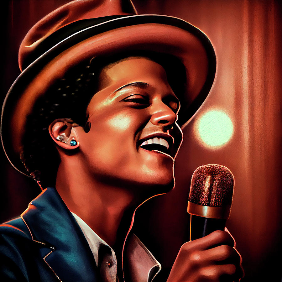 Bruno Mars Art Digital Art by Tim Hill - Fine Art America