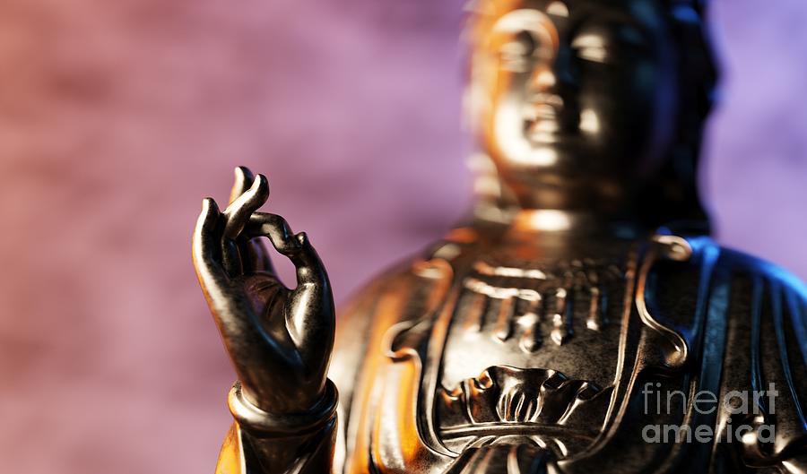 Buddha statue, zen meditation in yoga #8 Photograph by Michal Bednarek